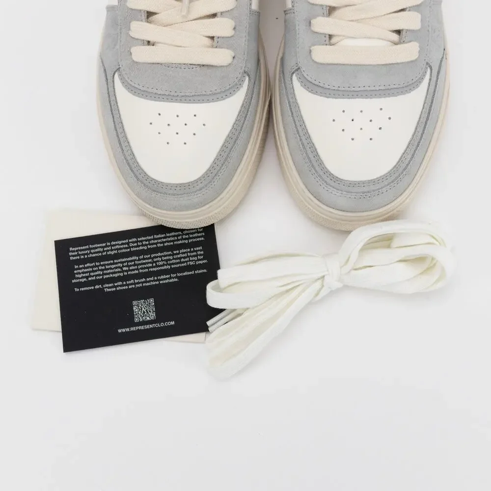 Represent Men Initial Low Top Sneakers Gray/White Size 10.5 US/ 43.5 EU